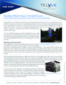 Case Study  Broadband Media Access in Humboldt County