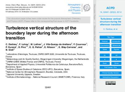 Discussion Paper  Atmos. Chem. Phys. Discuss., 14, 32491–32533, 2014 www.atmos-chem-phys-discuss.netdoi:acpd © Author(sCC Attribution 3.0 License.