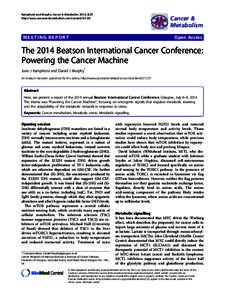 Kamphorst and Murphy Cancer & Metabolism 2014, 2:25 http://www.cancerandmetabolism.com/contentCancer & Metabolism
