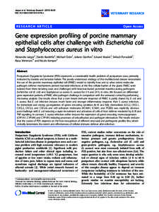 Gene expression profiling of porcine mammary epithelial cells after challenge with Escherichia coli and Staphylococcus aureus in vitro