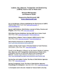 Microsoft Word -  Selected LGBTQ Bibliography
