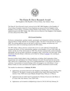 The June Franklin Naylor Award