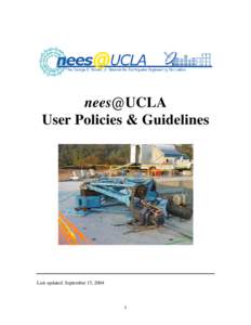 nees@UCLA User Policies & Guidelines Last updated: September 15, 