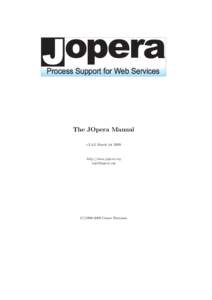 oper a J Process Support for Web Services  The JOpera Manual