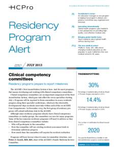 Innovative Solutions for Graduate Medical Education  Residency Program Alert Volume 11