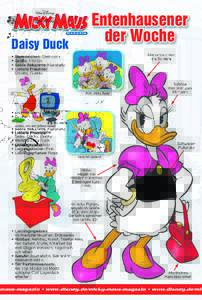 Entenhausener der Woche Daisy Duck  Markenzeichen: