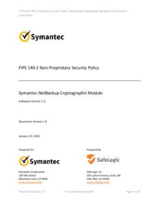 Microsoft Word - 1a - SYMC NBU FIPS 140 Security Policy v1-0.doc