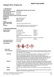 SAFETY DATA SHEET  1. Identification Product identifier  Unleaded Regular Gasoline with 10% Ethanol