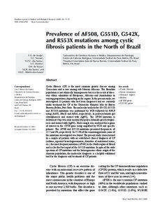 Brazilian Journal of Medical and Biological Research[removed]: 11-15 Cystic fibrosis mutations in the North of Brazil ISSN 0100-879X