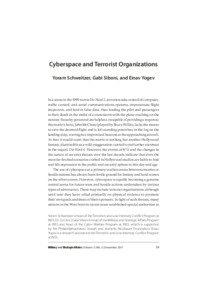 Cyberspace and Terrorist Organizations Yoram Schweitzer, Gabi Siboni, and Einav Yogev
