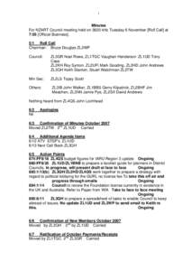 Council Minutes November 2007