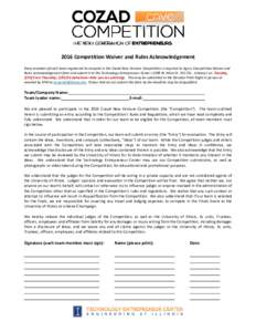 Microsoft Word - Rules acknowledgement and waiver form 2016