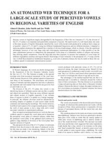 Vowels / Formant / Speech perception / Diphthong / Acoustic phonetics / Navajo phonology / Phonetics / Linguistics / Human voice