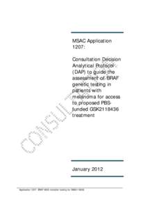Microsoft Word - Consultation DAP_1207_BRAF V600 _GSK2118436_.doc
