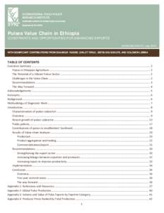 Pulses Value Chain in Ethiopia: Constraints and Opportunities for Enhancing Exports