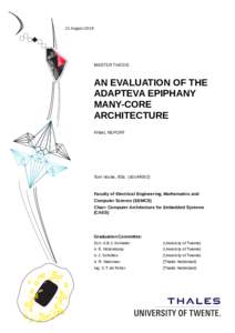 21 AugustMASTER THESIS AN EVALUATION OF THE ADAPTEVA EPIPHANY