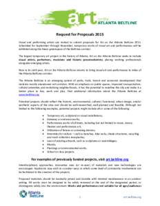      Request for Proposals 2015   