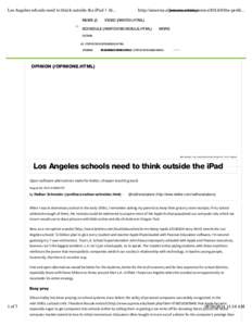 Los Angeles schools need to think outside the iPad | Al... NEWSInternational Editions http://america.aljazeera.com/opinionsthe-probl...