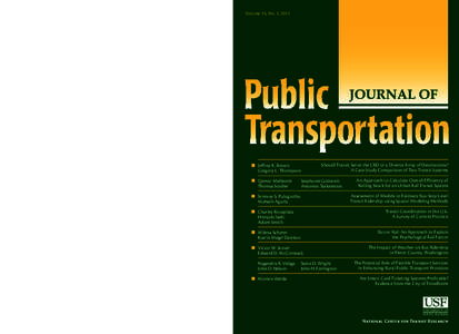 Volume 15, No. 1  Volume 15, No. 1, 2012 Journal of Public Transportation