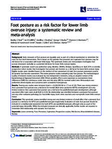 Foot posture as a risk factor for lower limb overuse injury: a systematic review and meta-analysis