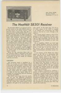 Mort Wllten W2JDL 82 B05ton Avenue Massapequa, L. I., N. Y. The HeathkitReceiver The Heathkit SB301 is an updated and improved version of the older SB300 which, in