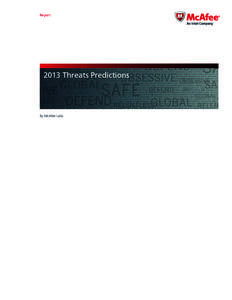 ReportThreats Predictions By McAfee Labs