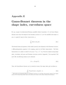 120  Appendix E Gauss-Bonnet theorem in the shape index, curvedness space