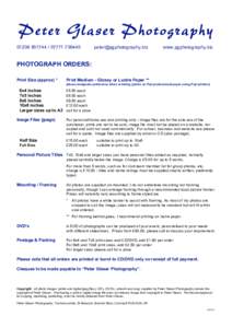 Photographic processes / Visual arts / Photo print sizes / Glaser / Photograph