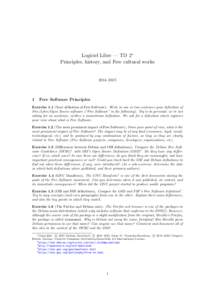 Logiciel Libre — TD 2∗ Principles, history, and Free cultural works 2014–