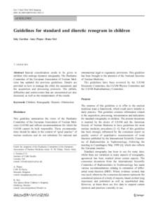 Eur J Nucl Med Mol Imaging DOIs00259GUIDELINES  Guidelines for standard and diuretic renogram in children