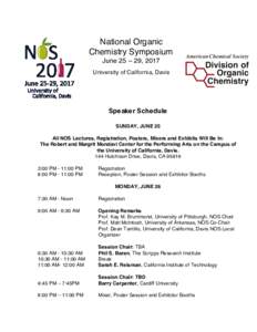 N S 20 7 National Organic Chemistry Symposium June 25 – 29, 2017