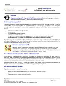 Microsoft Word - Risperidone medication information - Feb 2013.doc