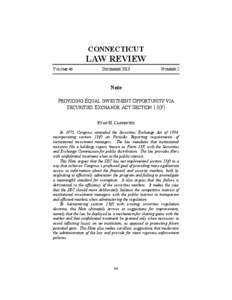 CONNECTICUT  LAW REVIEW VOLUME 46  DECEMBER 2013