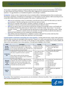 Program Evaluation Tip Sheet: Constructing Survey Questions