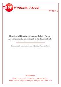 Discrimination / Social inequality / Recruitment / Prejudices / Human behavior / Job interview / Employment discrimination / Economy / Structure / Immigration