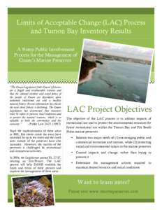 Limits of Acceptable Change (LAC) Process and Tumon Bay Inventory Results A 9-step Public Involvement Process for the Management of Guam’s Marine Preserves
