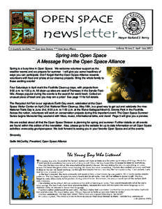 OPEN SPACE  newsletter A Quarterly Newsletter of the Open Space Division and the Open Space Alliance  Mayor Richard J. Berry