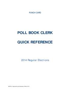 Microsoft Word - Quick Reference - Poll Book Clerk.doc