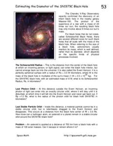 Space / Star types / Light sources / Galaxies / General relativity / Event horizon / Supernova / Star / Chandra X-ray Observatory / Astronomy / Physics / Black holes