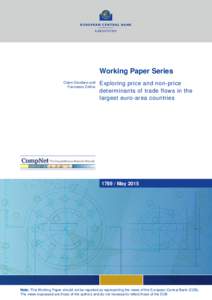 Working Paper Series Claire Giordano and Francesco Zollino Exploring price and non-price determinants of trade flows in the