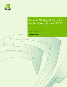    Release 270 Graphics Drivers for Windows - Version[removed]RN-W270-51-01v01 | March 30, 2010 Windows Vista / Windows 7