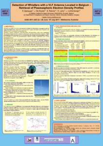 Atmospheric electricity / Atmosphere / Geophysics / Plasmasphere / Whistler / Antenna / Plasma / Physics / Electrical phenomena / Space plasmas