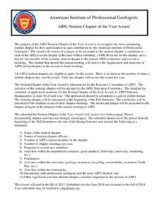 Microsoft Word - Student chapter of the year guidelines