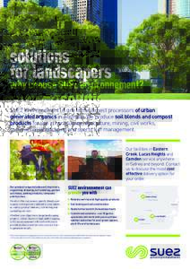 SUEZ environnement  solutions for landscapers  why choose SUEZ environnement?