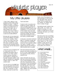 issue 15  My Little Ukulele Surely, one of the reasons my wife was drawn to that uke was