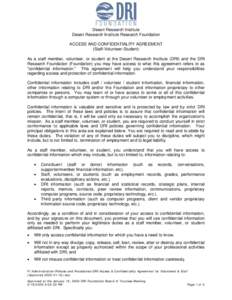 Microsoft Word - Access & Confidentiality Agreement for Volunteers & Staff _Approved[removed]16_.doc