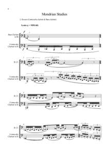 4  Mondrian Studies 2. Rowan (Contra-alto clarinet & Bass clarinet)  Lento (q = MM 60)