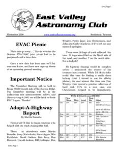 EVAC Page 1  November 2000 www.eastvalleyastronomy.org