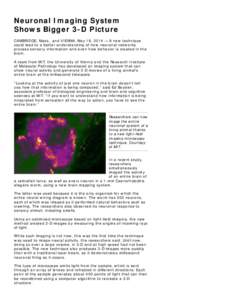 Neuronal Imaging System ...ay 2014 | photonics.com