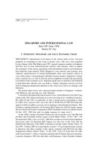 Comparativeand Law International Law 2Singapore SJICL Journal of International & Singapore[removed]pp 203 – 220